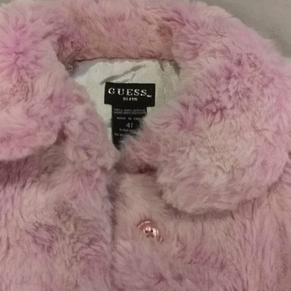 Guess Girls Faux Fur Jacket - Picture 3 of 5